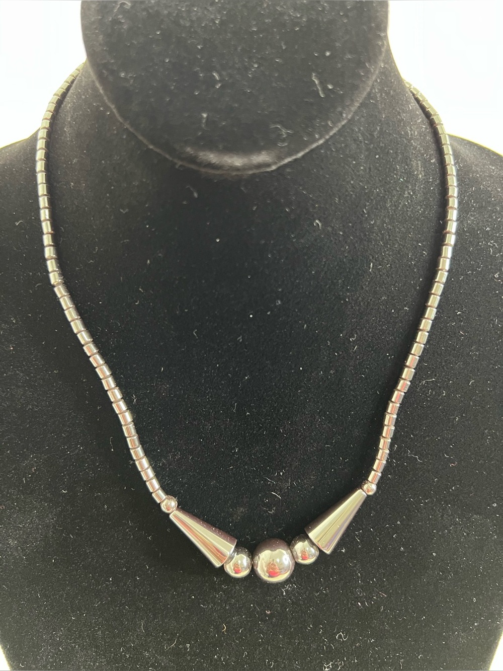 Hematite Beaded Necklace
